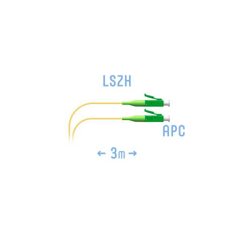 Шнур монтажный оптический LC/APC SM 3м. (0,9)
