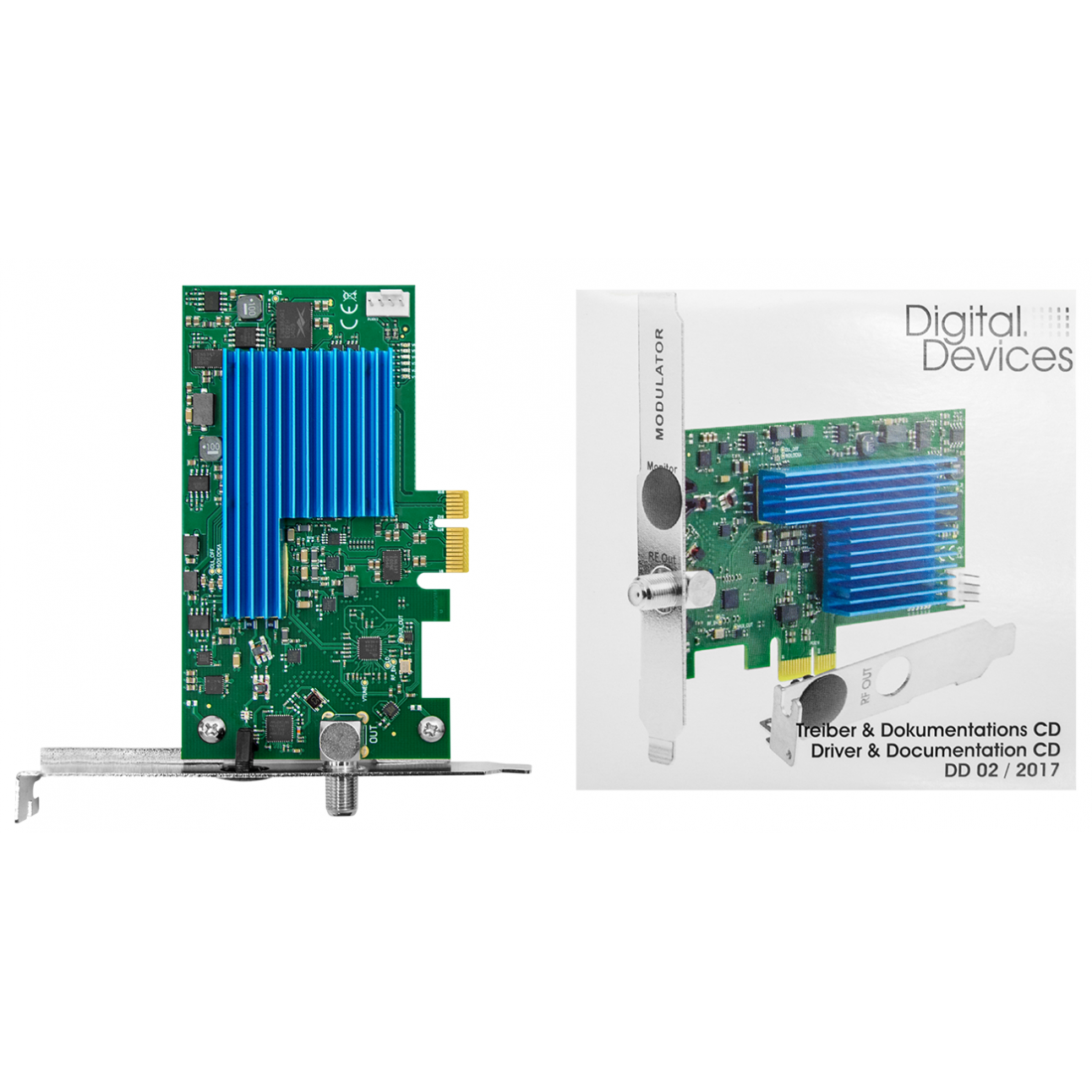 Карта 24-полосного QAM модулятора PCIe