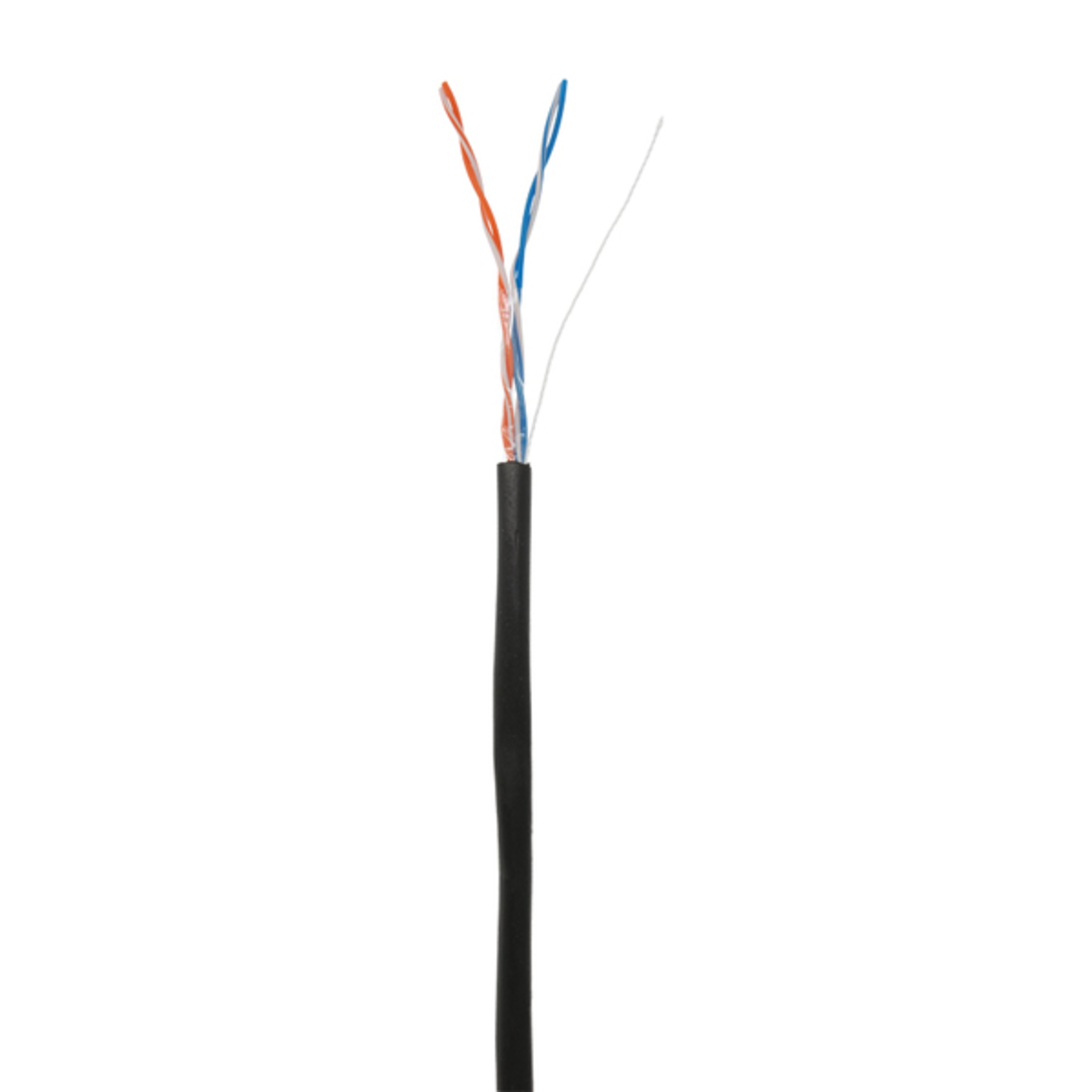 Кабель NETLAN U/UTP 2 пары, Кат.5 (Класс D), 100МГц, одножильный, BC (чистая медь), внешний, PE до -40C, черный, 305м