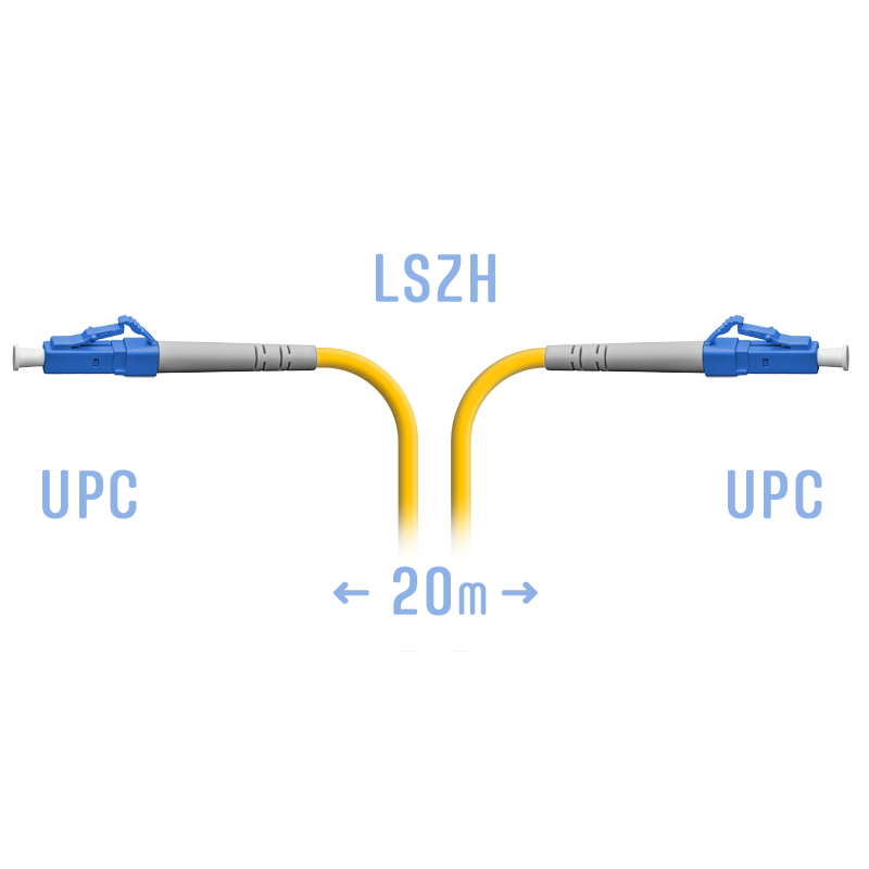 Патчкорд оптический LC/UPC SM 20 метров