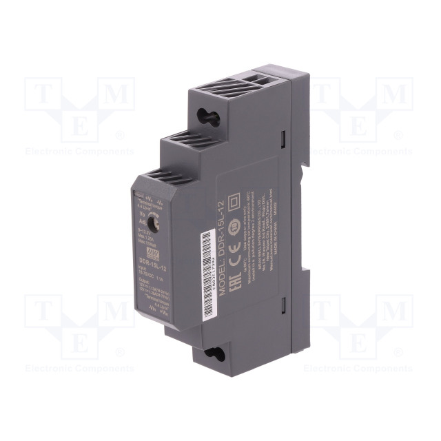 DDR-15L-12, DC/DC, 15 Вт, вход 18-75 В DC, выход 12 В/ 1,25 А, Mean Well