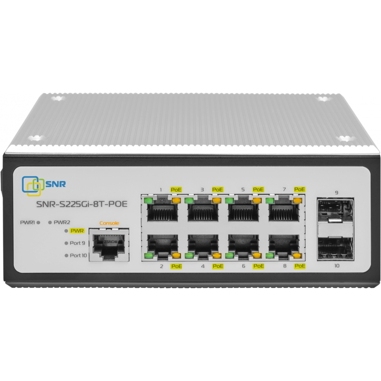 Управляемый промышленный POE коммутатор уровня 2 SNR-S225Gi-8T-POE