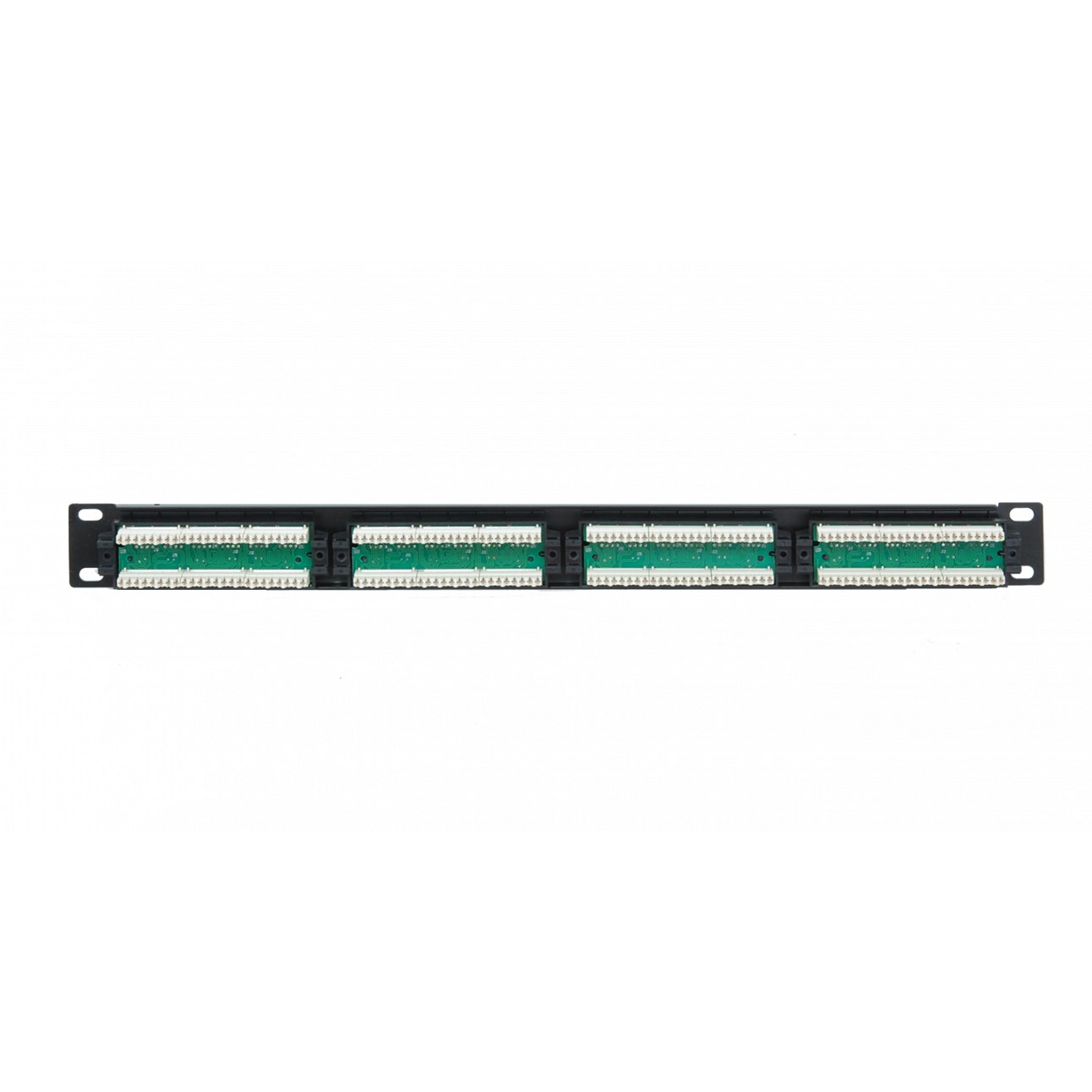 Коммутационная панель ULAN 19, 1U, 24 порта, Кат.5e (Класс D), 100МГц, RJ45/8P8C, 110, T568A/B, неэкранированная, черная