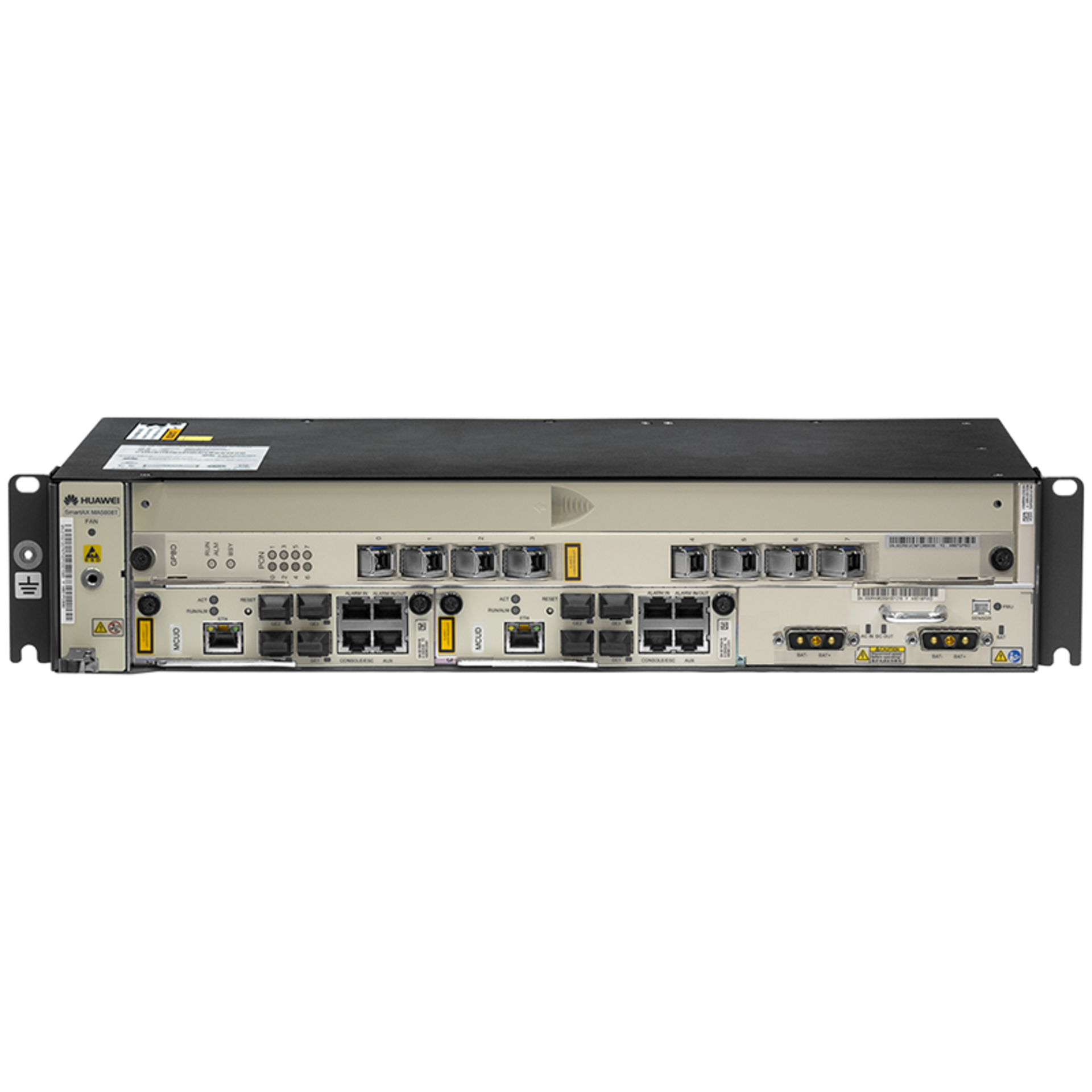 2RU шасси Huawei OLT GPON, 2 слота для установки интерфейсных модулей, 2x10G порта, DC