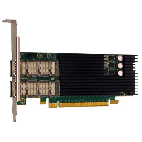 Сетевая карта 2 порта 10G/25G/40G/100GBaseX Content Director (QSFP28, Intel FM10420), Silicom PE3100G2DQiRL-QX4