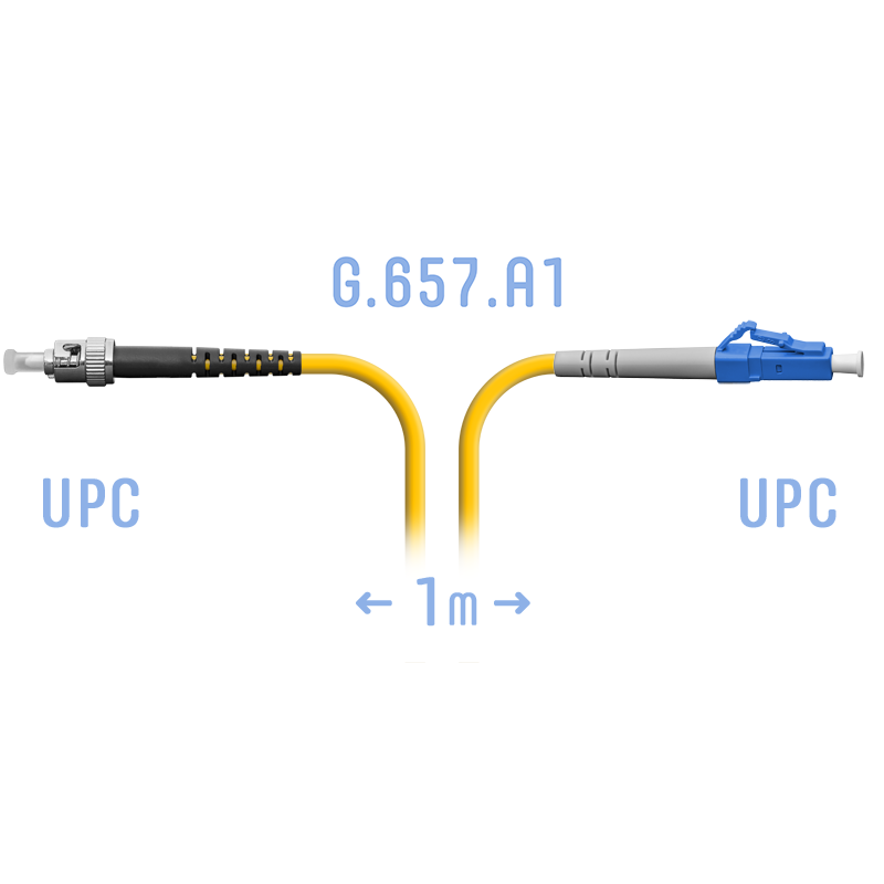 Патчкорд оптический LC/UPC-ST/UPC SM G.657.A1 1 метр