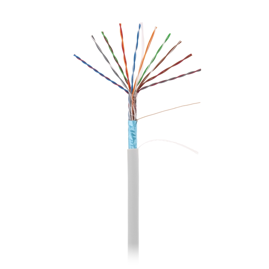 Кабель NETLAN F/UTP 10 пар, Кат.5 (Класс D), 100МГц, одножильный, BC (чистая медь), внутренний, PVC нг(B), серый, 305м