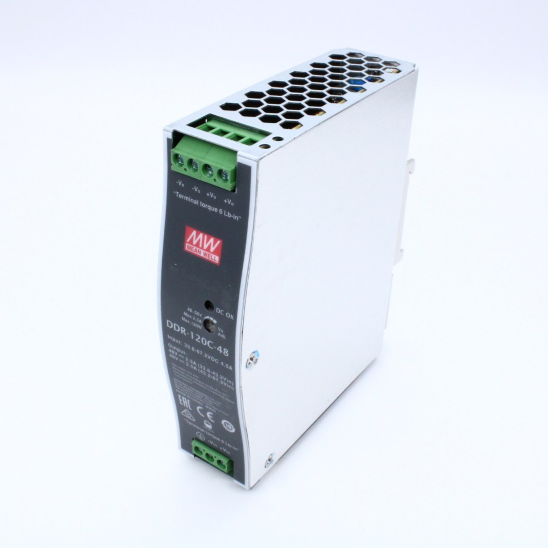 DDR-120C-48 Преобразователь: DC/DC; 120Вт; Uвх:33,6 - 67,2 В; Uвых:48 В DC; Iвых: 2,5 А, Mean Well