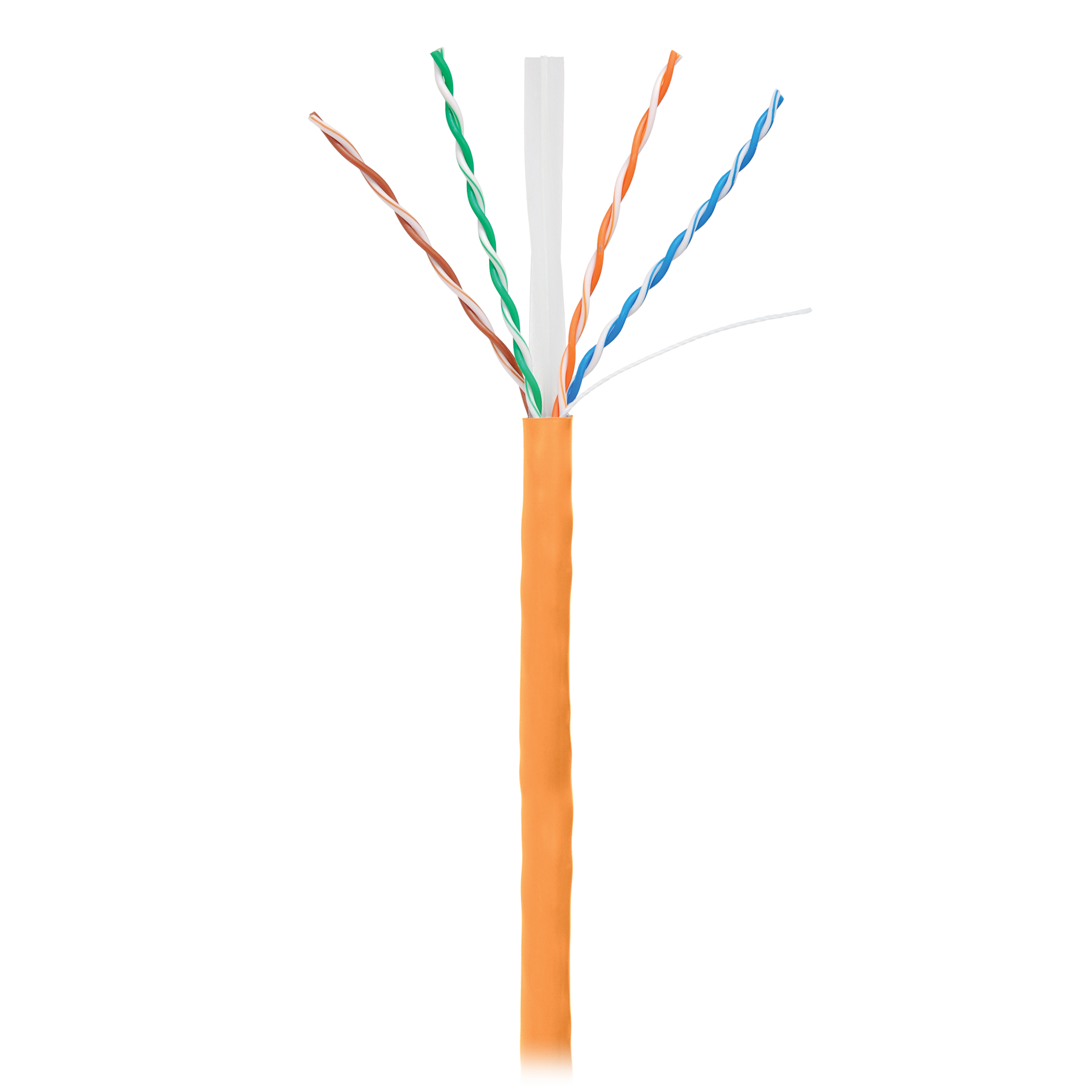 Кабель NETLAN U/UTP 4 пары, Кат.6 (Класс E), 250МГц, одножильный, BC (чистая медь), внутренний, LSZH нг(B)-HF, оранжевый, 305м
