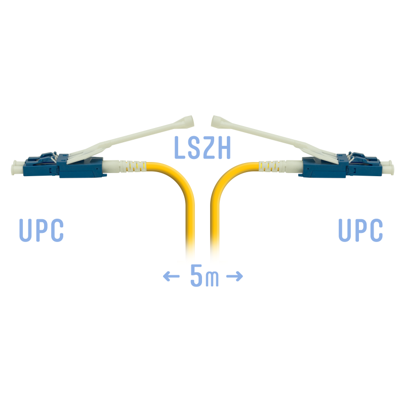 Патчкорд оптический LC/UPC SM Duplex (HD) 5 метров, волокно G.657.A1