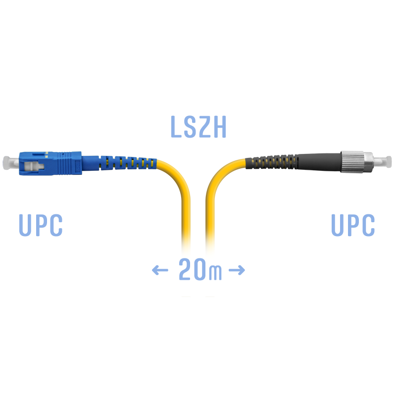 Патчкорд оптический FC/UPC-SC/UPC SM 20 метр