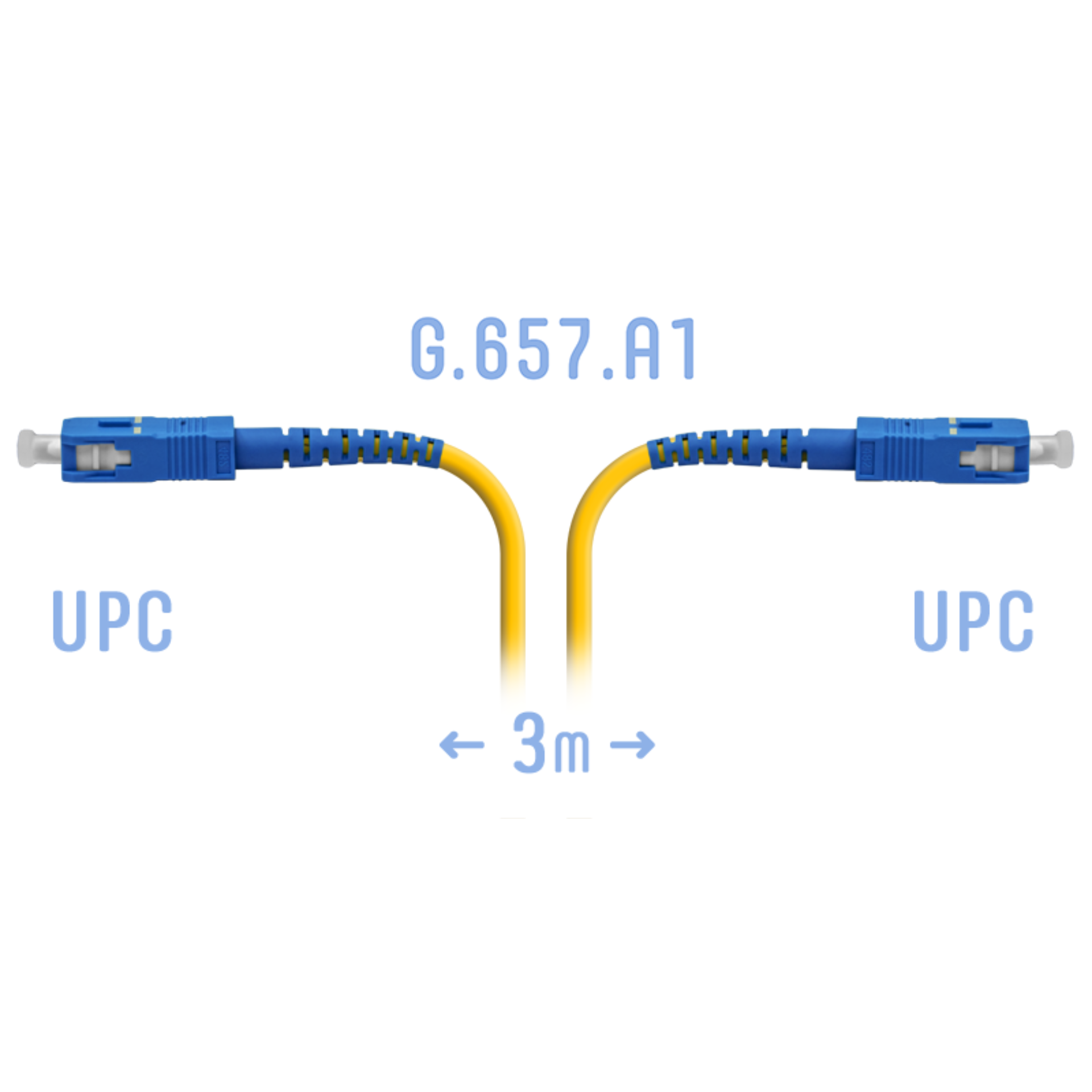 Патчкорд оптический SC/UPC SM G.657.A1 3 метра