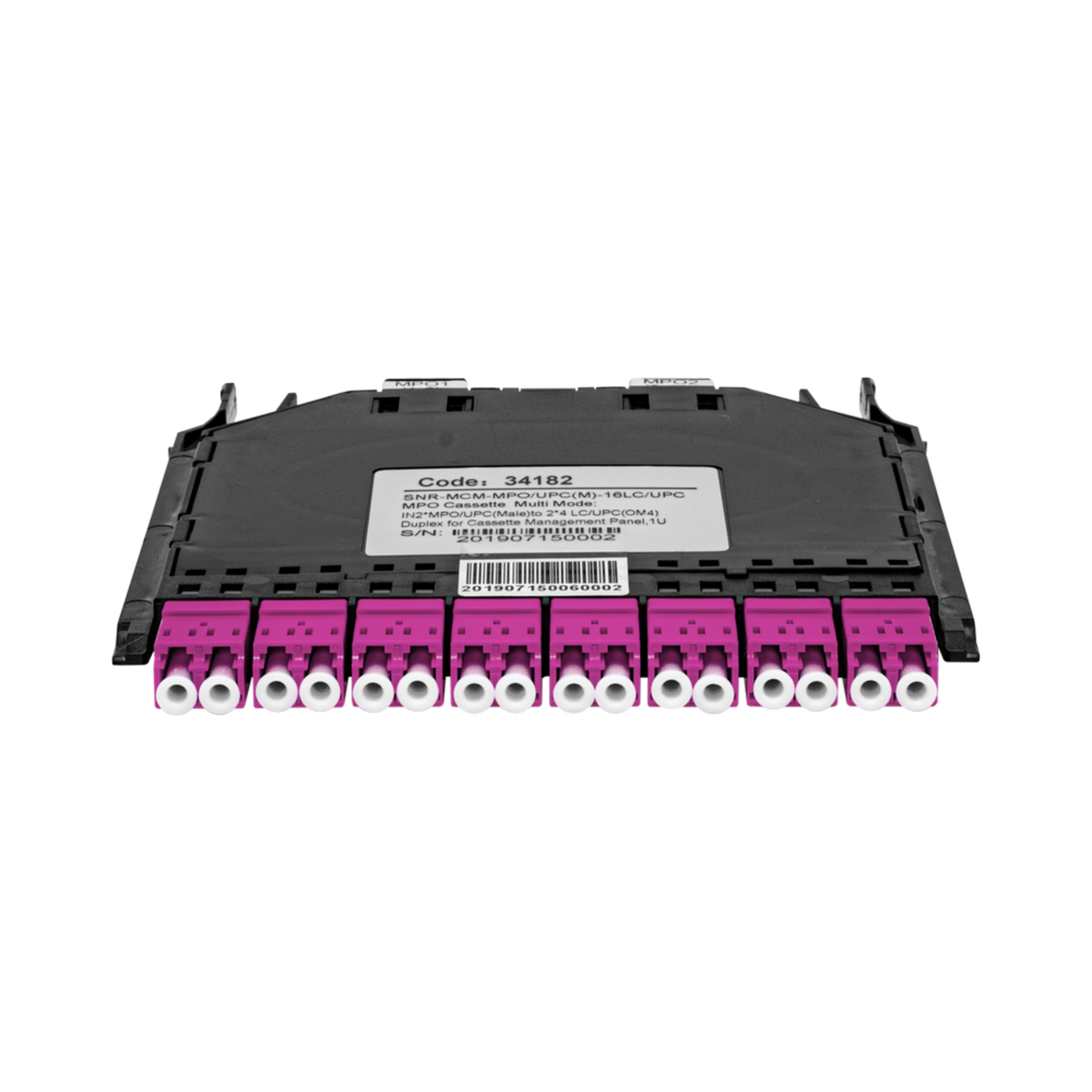 Кассета распределительная MPO/UPC на 16LC/UPC портов MM (OM4) для SNR-CMP-144P
