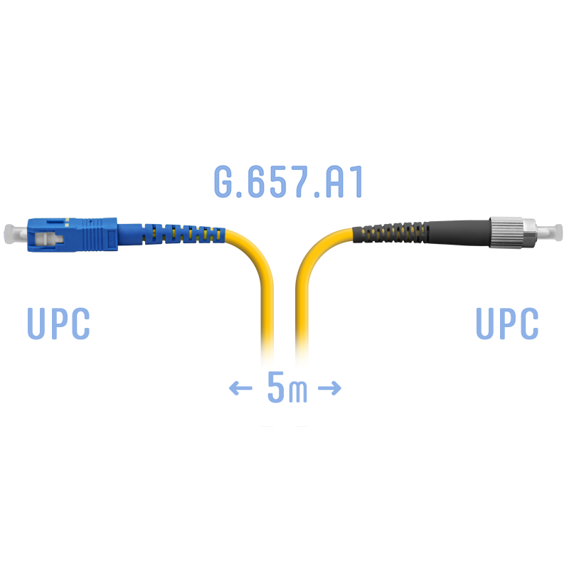Патчкорд оптический FC/UPC-SC/UPC SM G.657.A1 5 метров