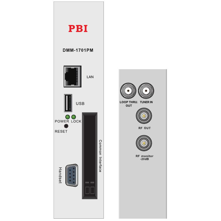 Модуль профессионального DVB-S/S2 приёмника и двойного аналогового модулятора PBI DMM-1701PM-04S2
