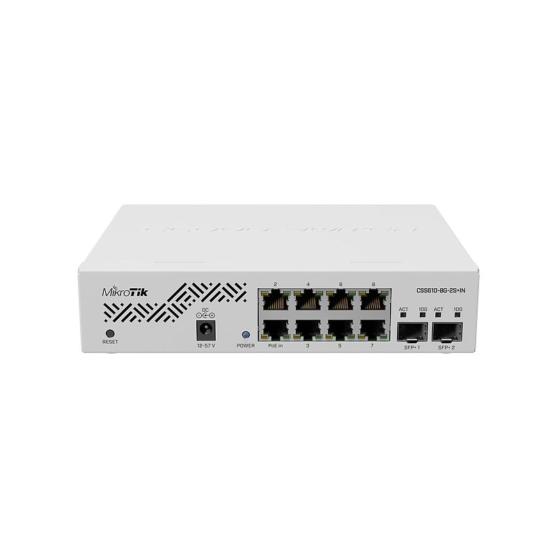 Коммутатор Cloud Smart Switch Mikrotik CSS610-8G-2S+IN is SwOS
