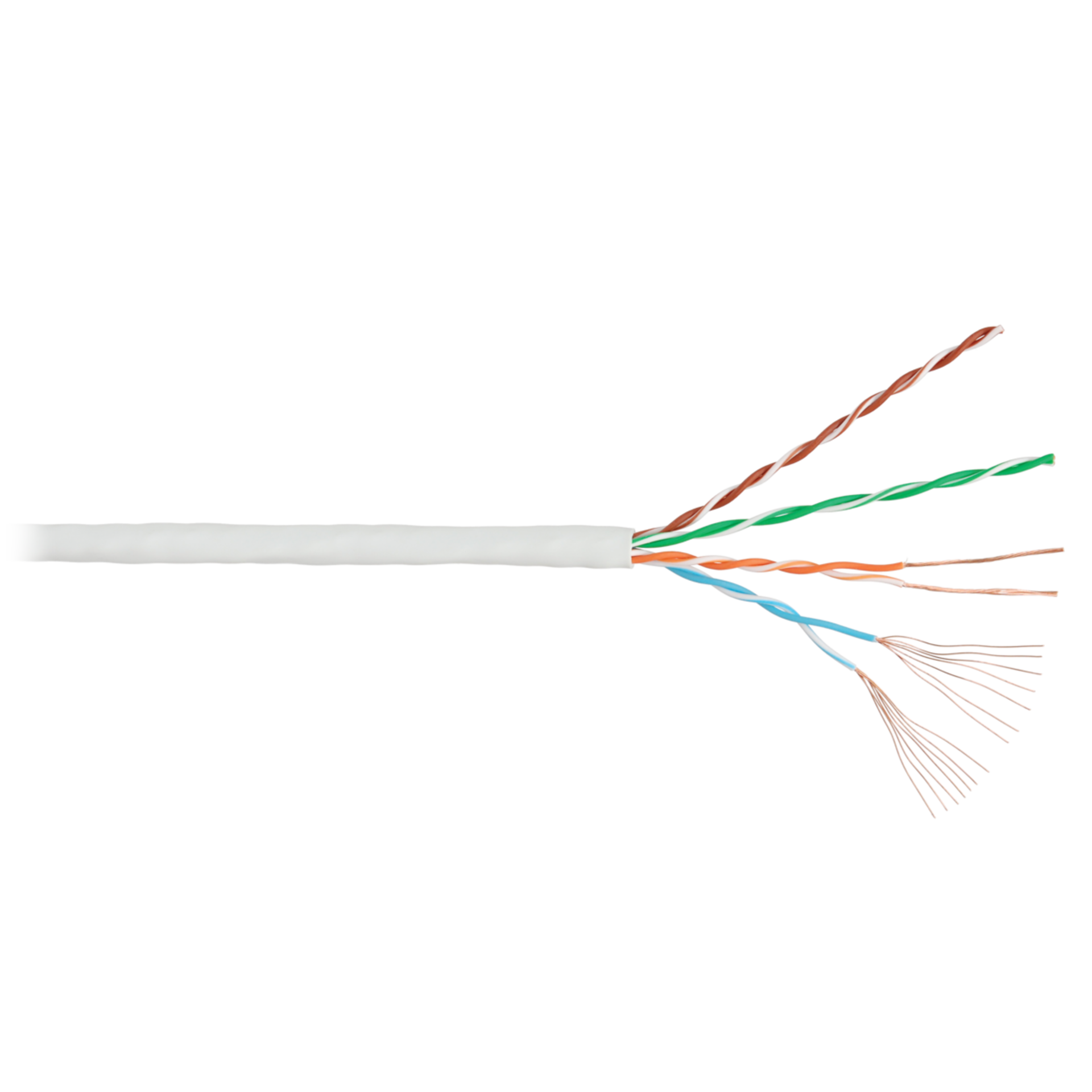 Кабель NIKOLAN U/UTP, 4 пары, Кат.5e, многожильный, 24 AWG, внутренний, LSZH, 305м
