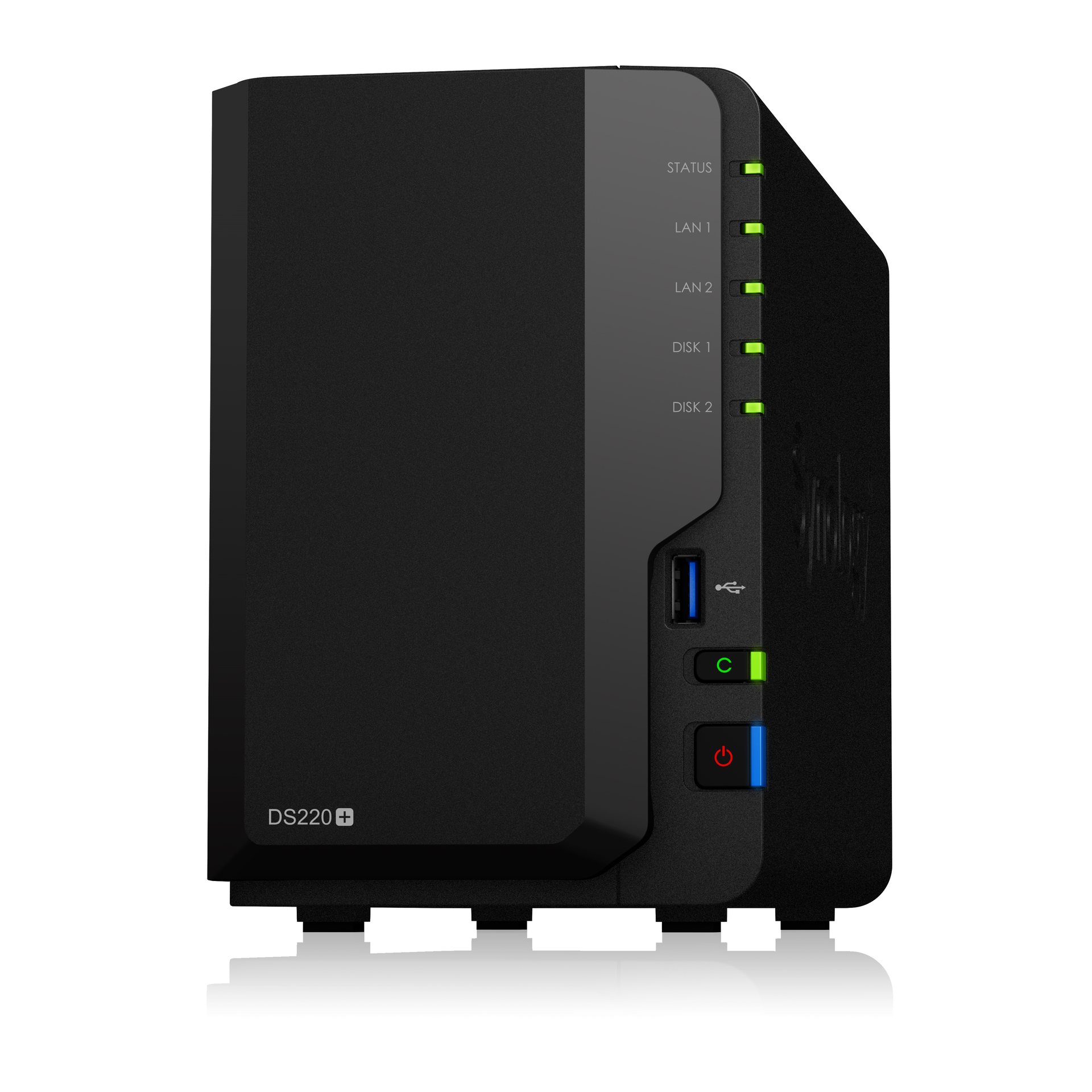 Сетевое хранилище Synology DiskStation DS220+, 2xHDD 3,5, 2х1000Base-T, без дисков