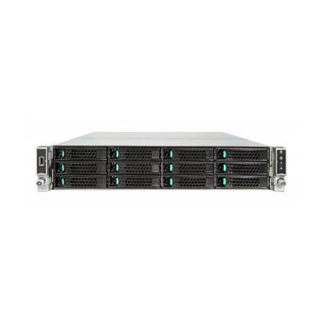 Серверная платформа Intel R2312WFTZSR 2U, до двух процессоров Intel Scalable, 24xDDR4, 12x3.5 HDD, 2x10Gb Base-T, 2xM.2 PCI-Ex4, 2x1300W PSU