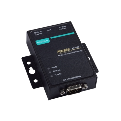 Преобразователь MGate MB3180 1-портовый преобразователь Modbus RTU/ASCII (RS-232/422/485) в Modbus TCP