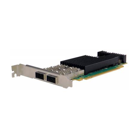 Сетевая карта 2 порта 10G/25G/40G/100GBaseX Content Director (QSFP28, Intel FM10420), Silicom PE3100G2DQiRL-QX4