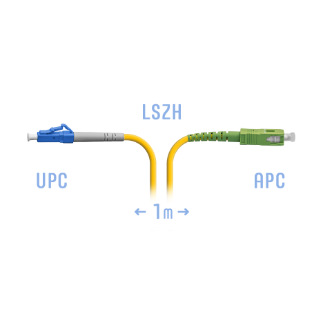 Патчкорд оптический LC/UPC-SC/APC SM 1 метр