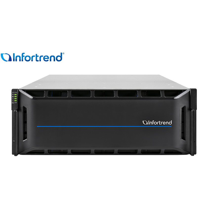 Система хранения данных Infortrend CS4024G (1xCtrl, до 24xHDD, 2xSAS12G внеш. порт, 4x16GB, 4x10G порта iSCSI)