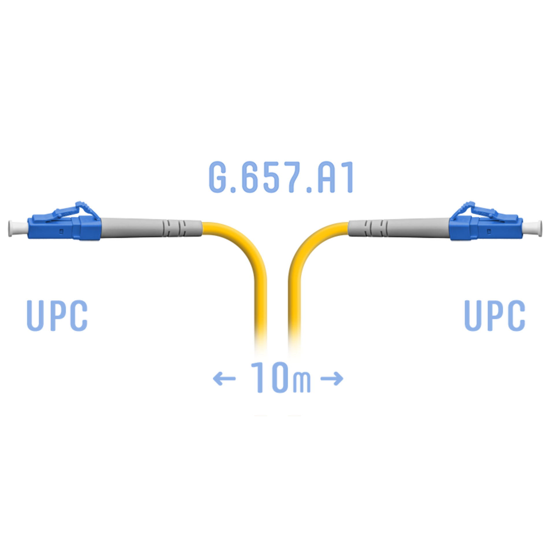 Патчкорд оптический LC/UPC SM G.657.A1 10 метров