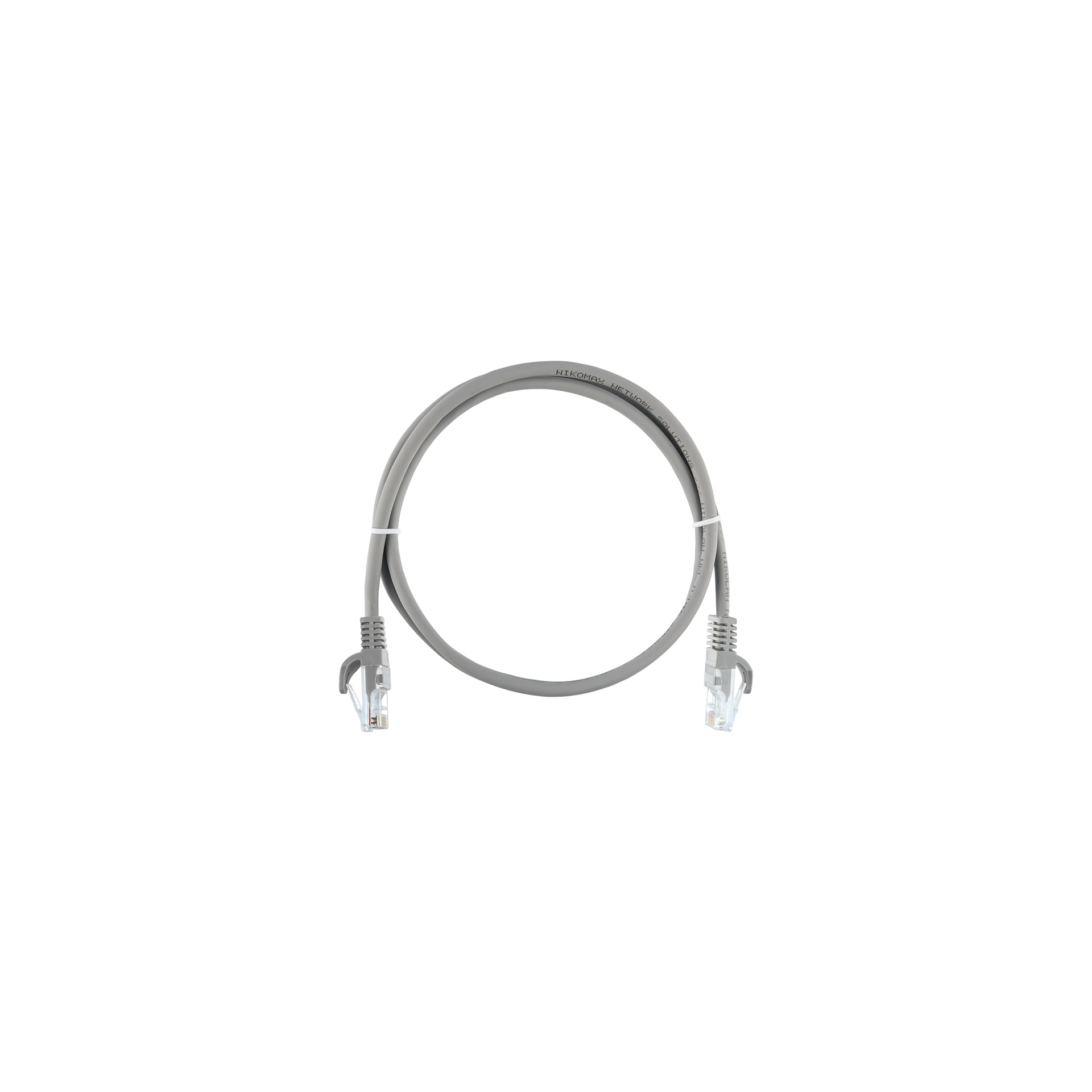 Коммутационный шнур NIKOMAX U/UTP 4 пары, Кат.5е, 24AWG (7х0,205мм), LSZH нг(А)-HFLTx, серый, 10м