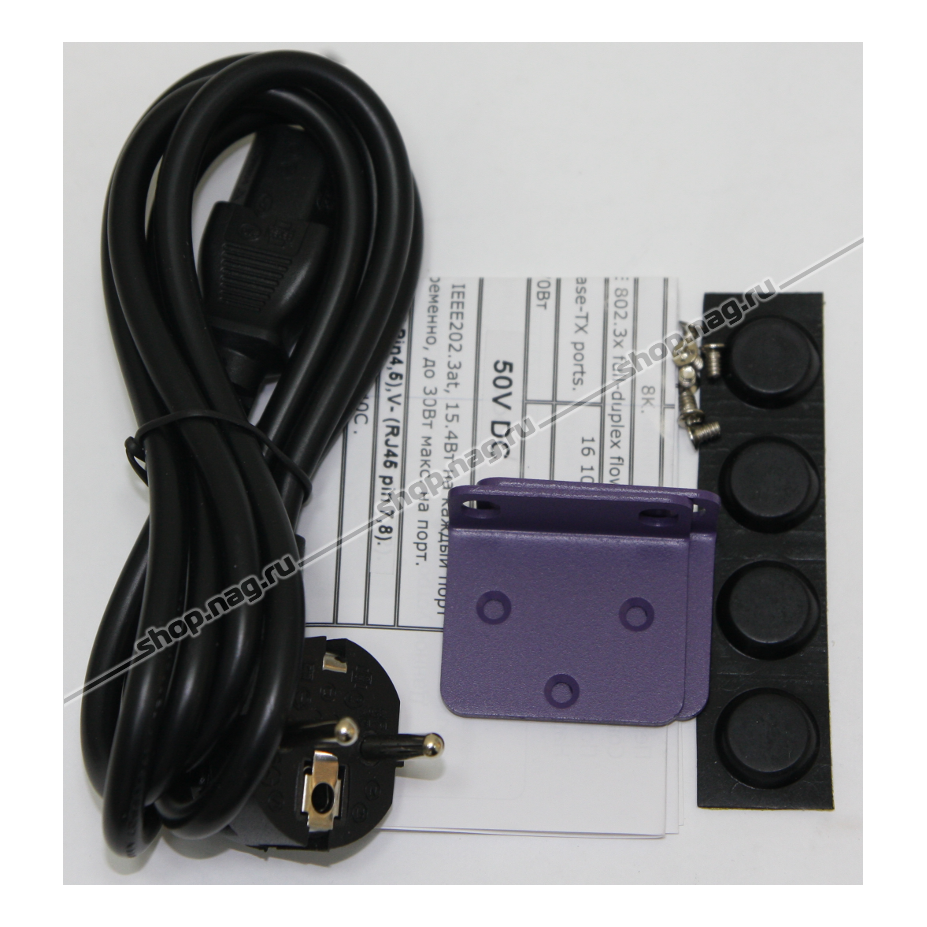 PoE коммутатор PUS-154-24-2L 26-портовый неуправляемый 802.3af  24*10/100BASE-TX + 2*1000 Комбо, 250Вт