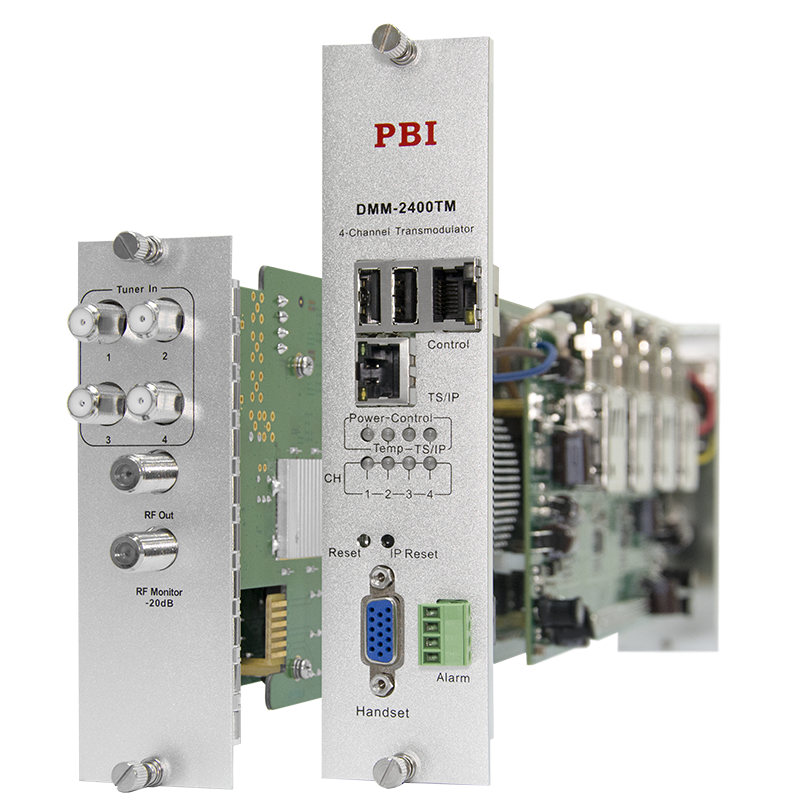 Модуль 4-тюнерного трансмодулятора QAM DMM-2400TM-30S2C на 4 DVB-C для цифровой ГС PBI DMM-1000