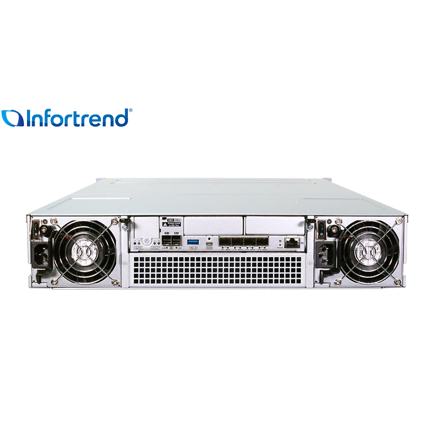 Система хранения данных Infortrend CS4025G (1xCtrl, до 25xHDD, 2xSAS12G внеш. порт, 4x16GB, 4x10G порта iSCSI)