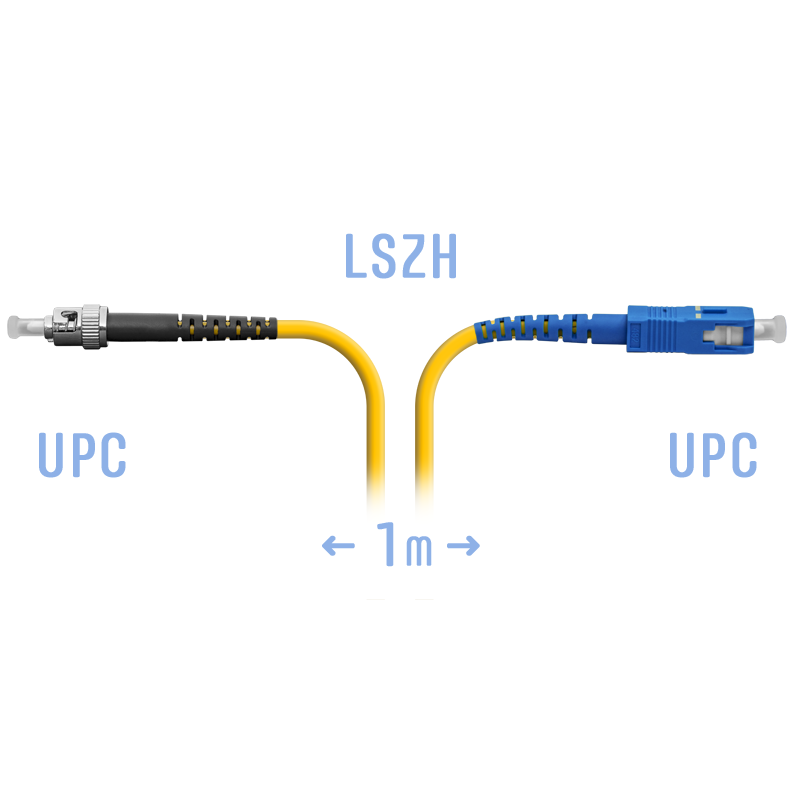 Патчкорд оптический ST/UPC-SC/UPC SM  1метр