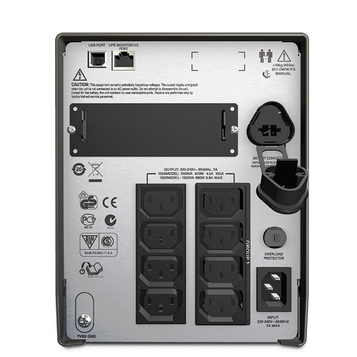 Источник бесперебойного питания Smart-UPS SMT, Line-Interactive, 1000VA / 700W, Tower