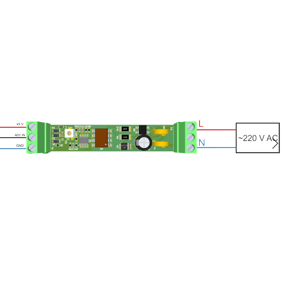 Датчик напряжения на DIN рейку с аналоговым выходом Phase Analyser-DIN