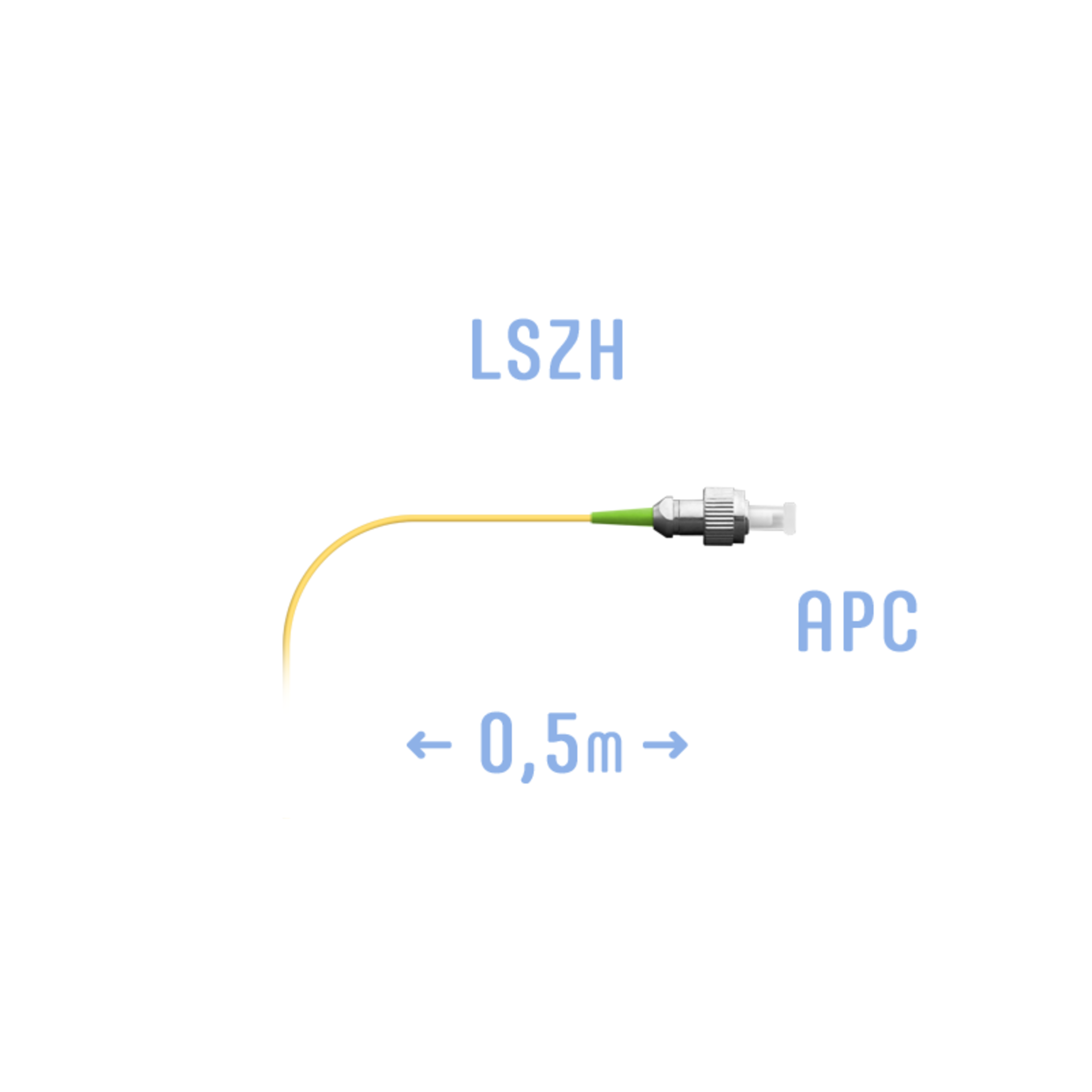 Пигтейл FC/APC SM (0.9) 0,5 m