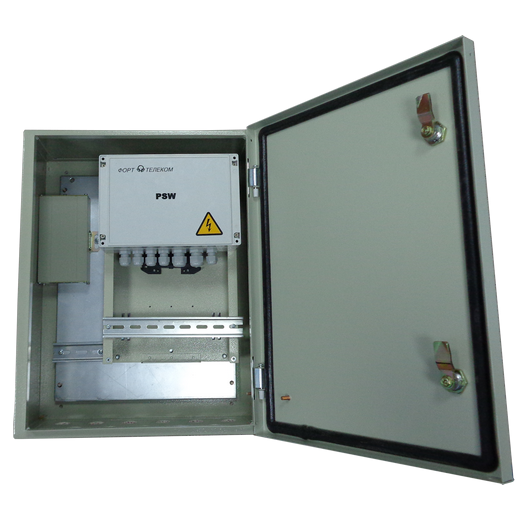 Металлический шкаф  с установленым оптическим кросом для PSW-2G-UPS