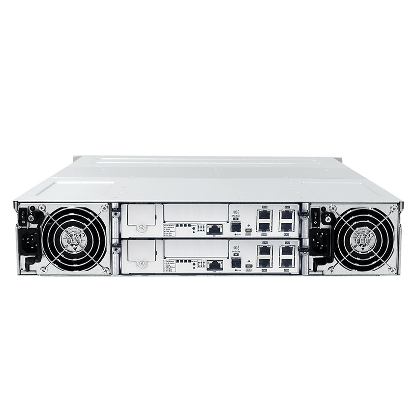 Система хранения данных Infortrend GS1024R2CBF-D (2xCtrl, до 24xHDD, 2xSAS12G внеш. порт, 4x4GB, 8x1G портов iSCSI)