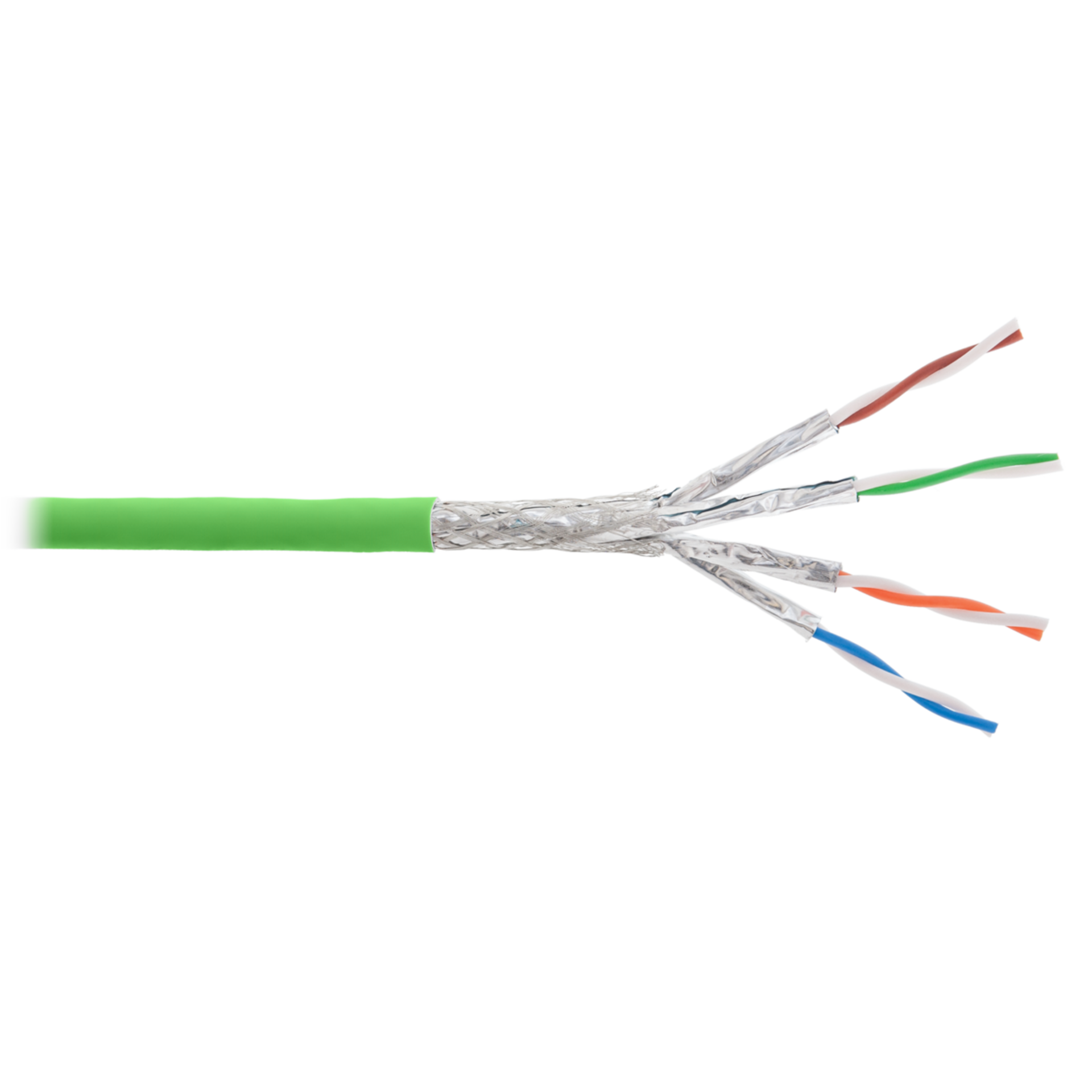 Кабель NIKOLAN S/FTP 4 пары, Кат.7 (Класс F), тест по ISO/IEC, 600МГц, одножильный, BC (чистая медь), 23AWG (0,56мм), внутренний, LSZH нг(А)-HFLTx, са
