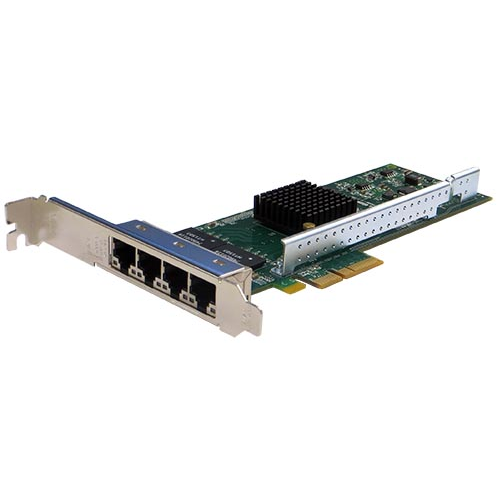 Сетевая карта 4 порта 10/100/1000Base-T (RJ45, Intel i350AM4), Silicom  PE2G4i35L