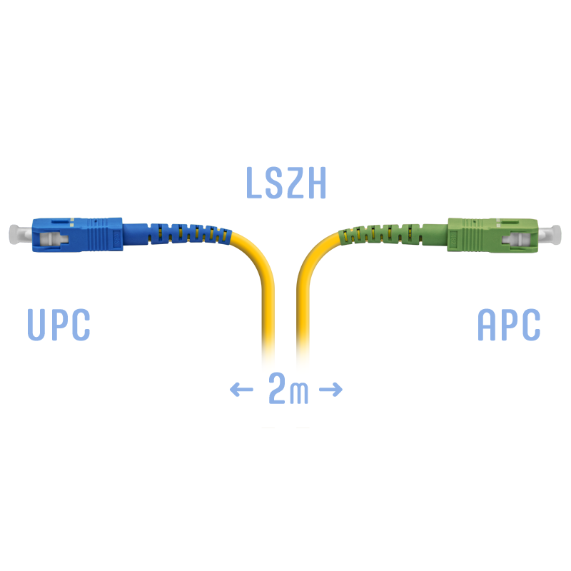 Патчкорд оптический SC/UPC-SC/APC SM 2 метра, 3мм