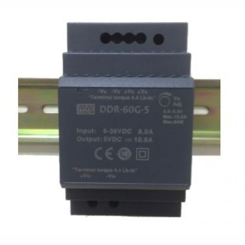 DDR-60G-5, DC/DC преобразователь, 60Вт, вход 9-36В, выход 5В/10,8А Mean Well