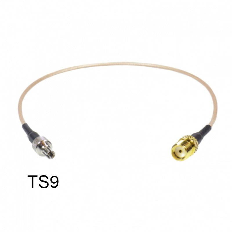 Кабельная сборка 0.15M RG-316U CRC9male(121L) SMAfemale с гайкой(S-231L GGT)