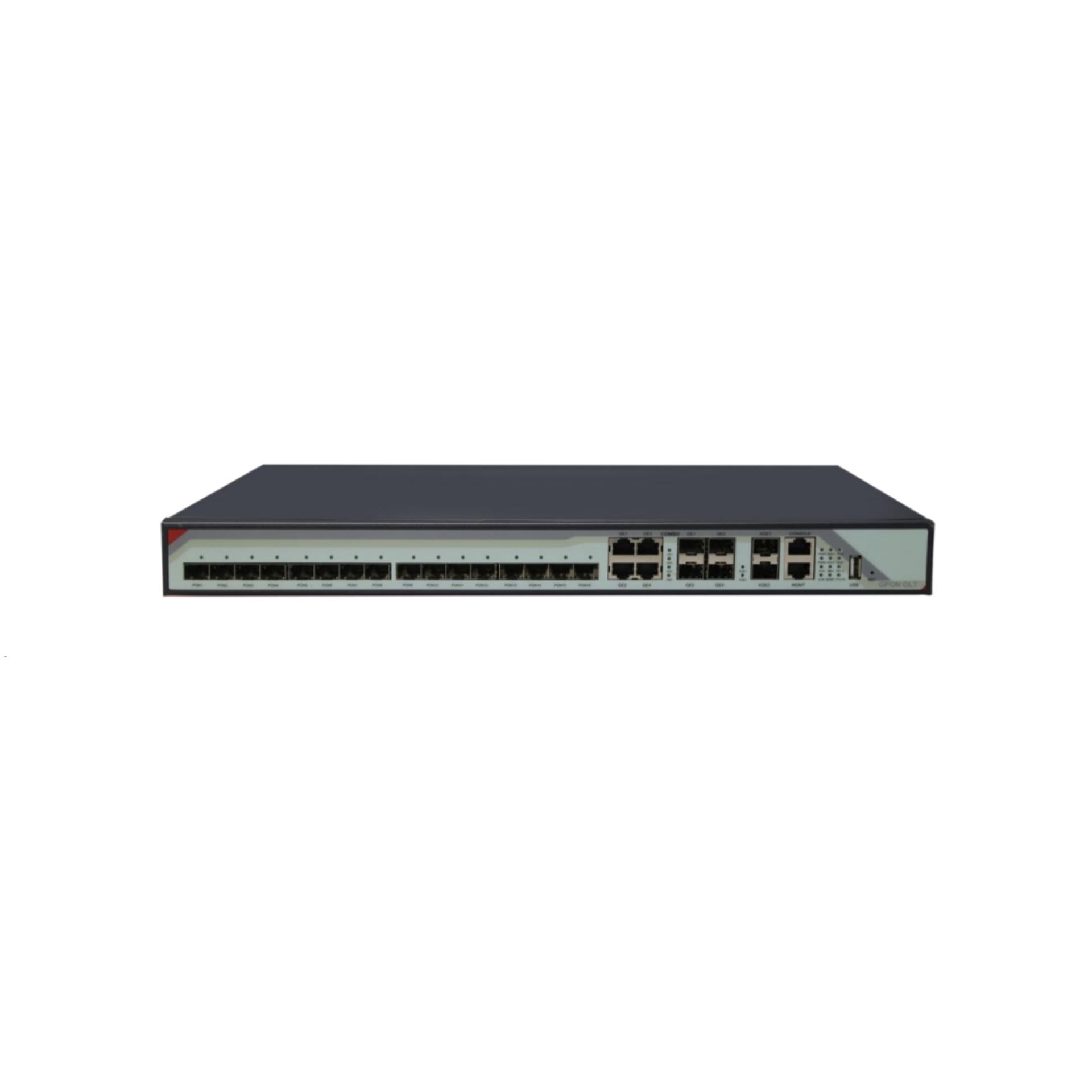 OLT C-DATA FD1616S с 16 портами GPON (SFP), 4 GE комбо-порта, 2 SFP+ порта, 2 БП АC