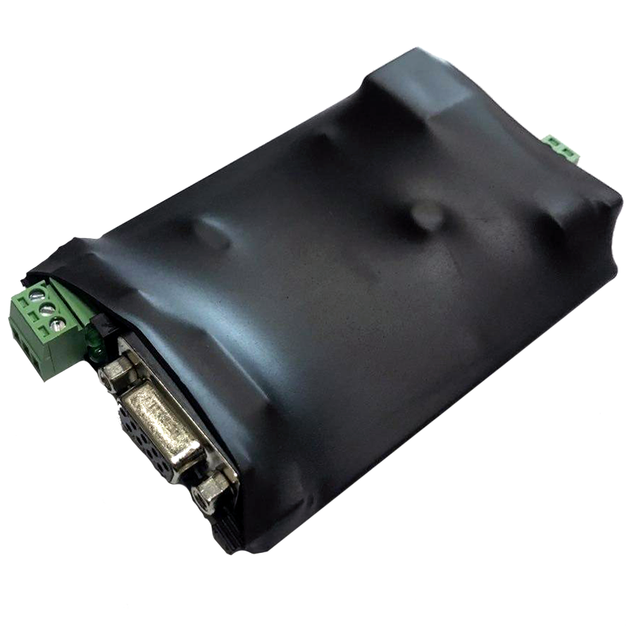 Конвертер интерфейсов RS485 - Ethernet, без БП, в термоусадке, доп. питание, S232-410S