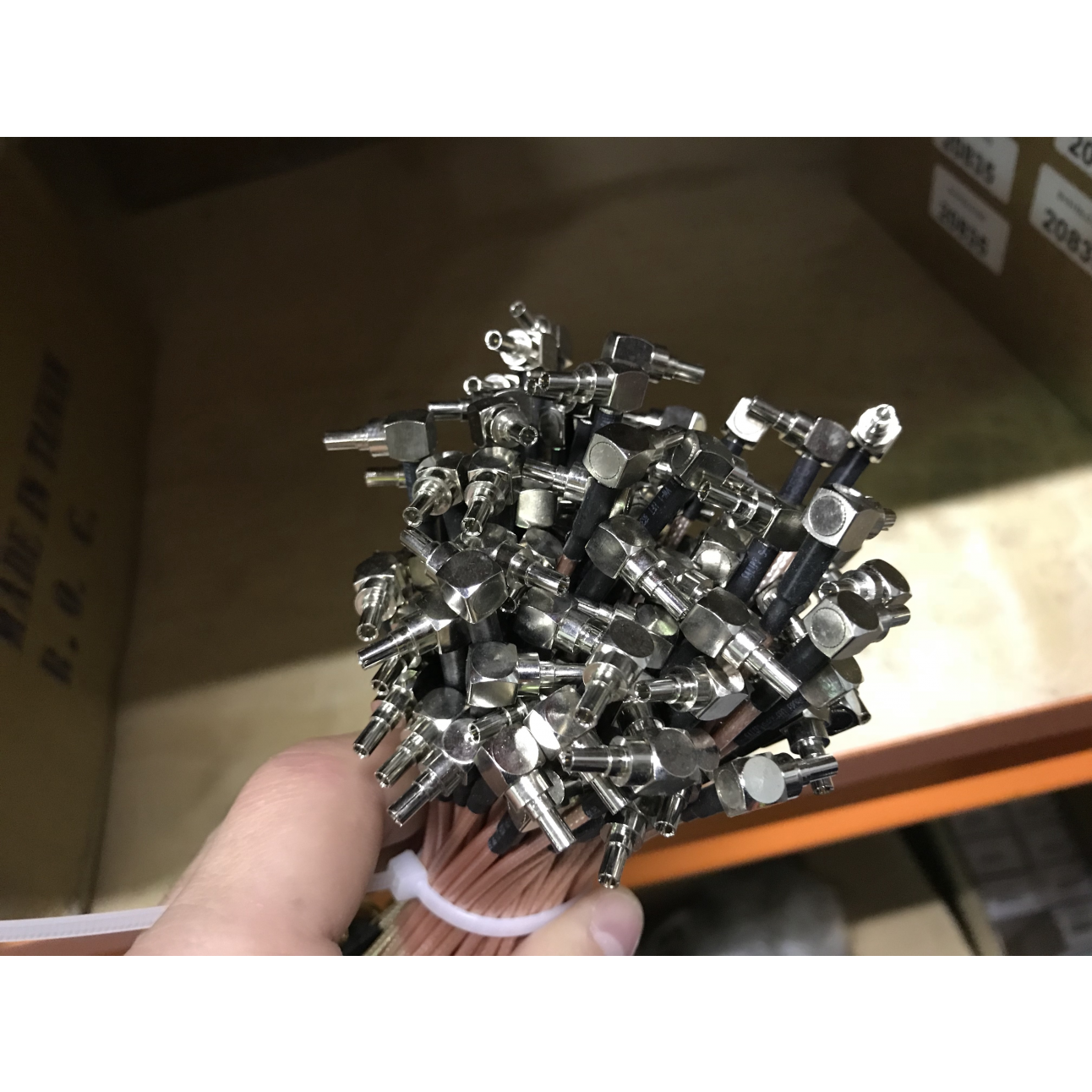 Кабельная сборка 0.15M RG-316U CRC9male(121L) SMAfemale с гайкой(S-231L GGT)