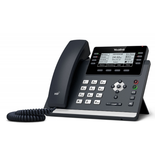 IP-телефон Yealink SIP-T43U, 12 аккаунтов, 2 порта USB, BLF,  PoE, GigE, без БП