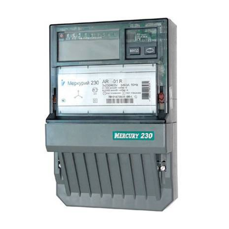 Счетчик Меркурий 230 AR-03 R 5-7.5А, 0.5S/1.0класс, однотарифный, RS485, ЖКИ