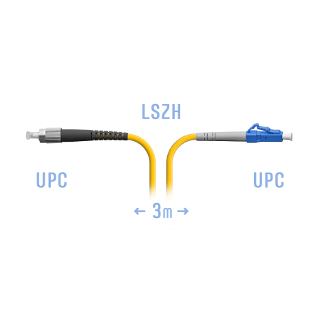 Патчкорд оптический LC/UPC-FC/UPC SM 3метра