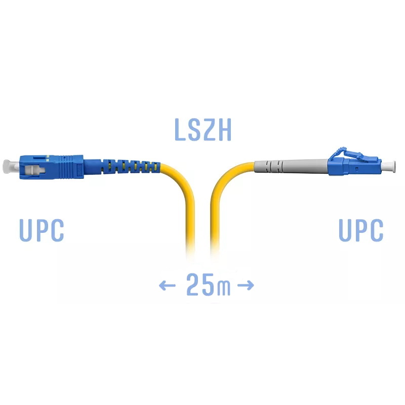 Патчкорд оптический LC/UPC-SC/UPC SM 25 метров